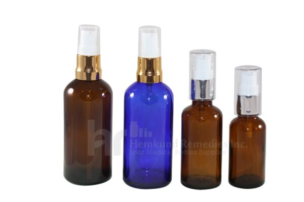 Glass bottles with Treatment Pump