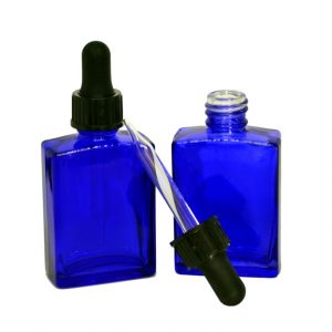 Rectangle Glass Bottles with black glass
