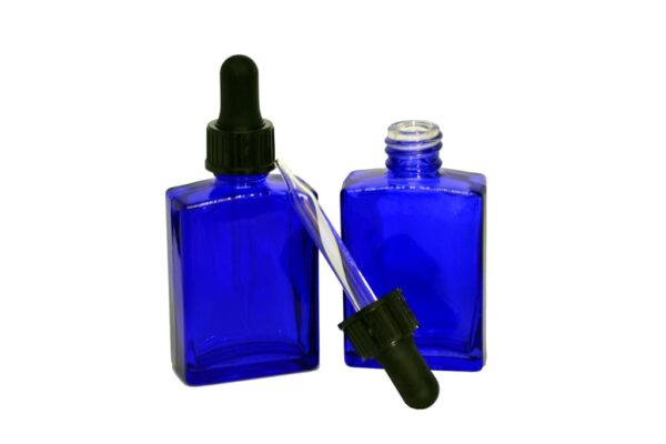 Rectangle Glass Bottles with black glass