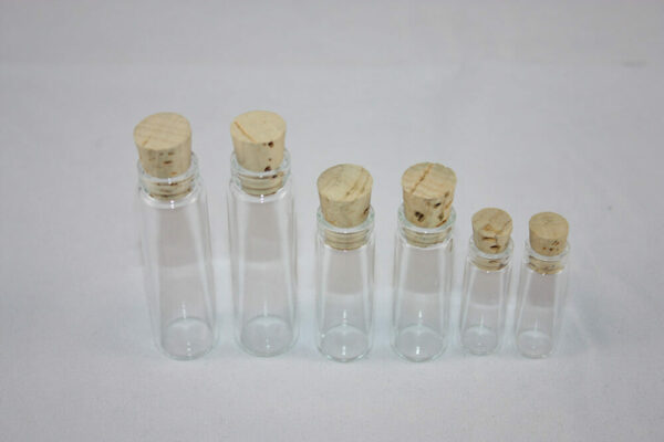 Clear Glass Vials with Cork