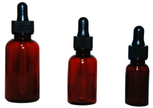 Plastic Amber dropper bottles