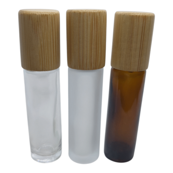 Roller Glass bottle with Bamboo Cap 10 ml (150pcs) - Image 2