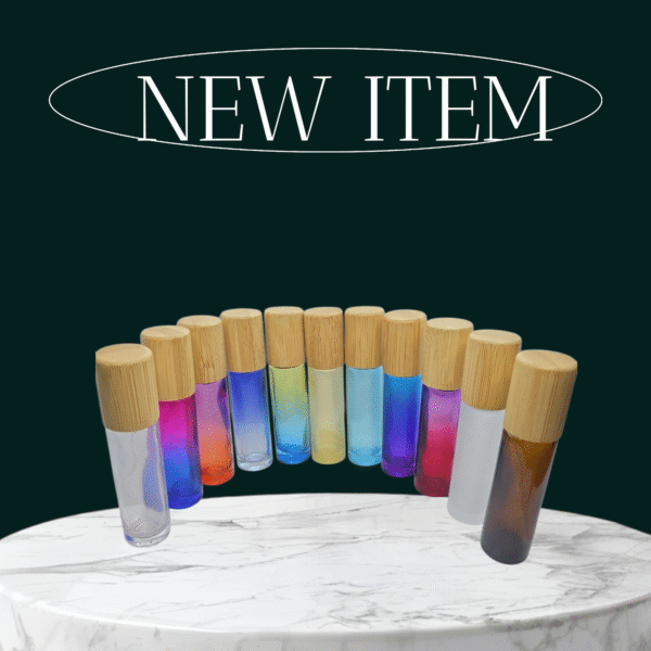 Roller Glass bottle with Bamboo Cap 10 ml (150pcs) - Image 3