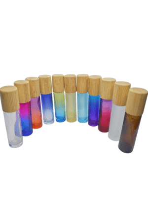 Roller Glass bottle with Bamboo Cap 10 ml (150pcs)