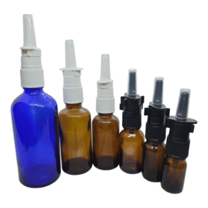 Boston Round Glass Bottle - W/Nasal Sprayer