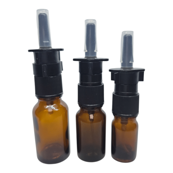 Boston Round Glass Bottle - W/Nasal Sprayer - Image 5