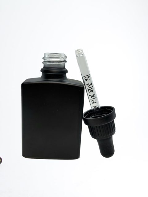 Black frosted Rectangle bottle