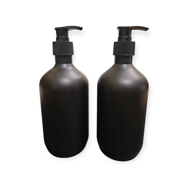 16 oz Black frosted PET bottle with lotion pump - Image 3