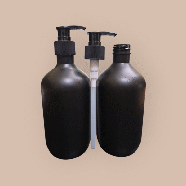 16 oz Black frosted PET bottle with lotion pump - Image 2